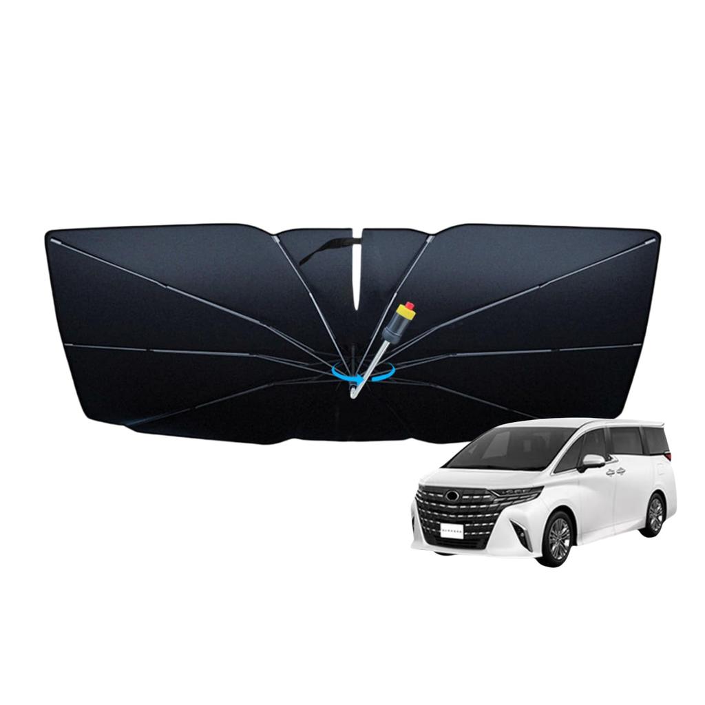 Yuyu Home Car Sunshade Front Innovative Powerful Shading Emergency Escape Hammer Car Sunshade Umbrella Type UV Protection Bendable Center Pole Glass