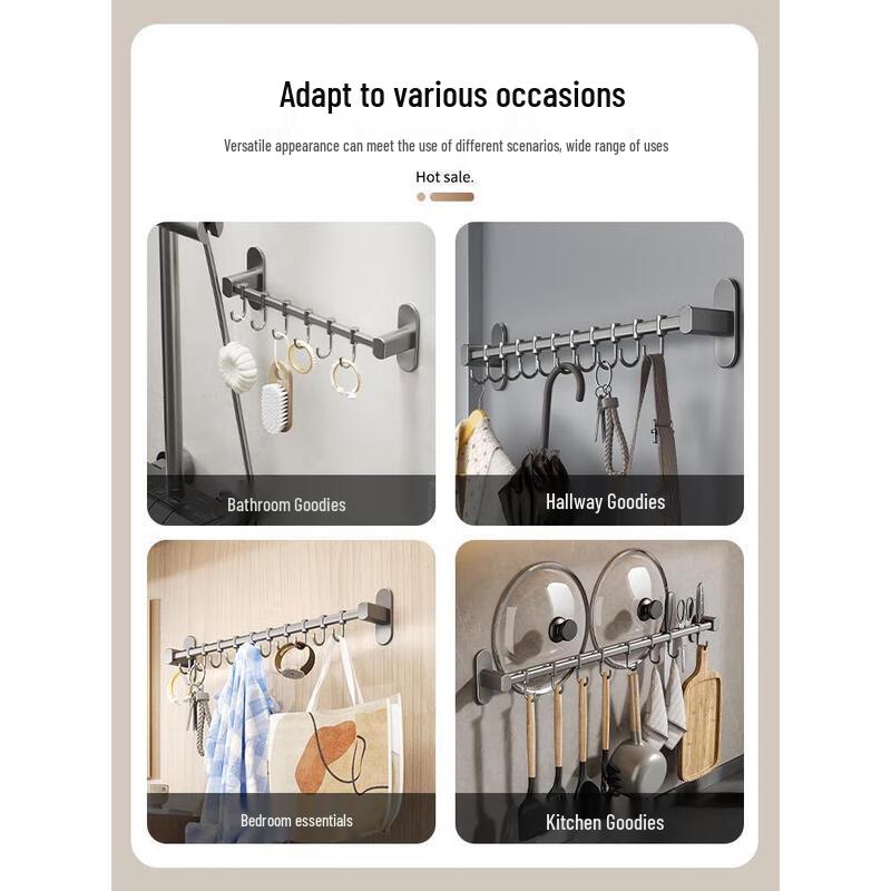 Stainless Steel Drill-Free Movable Wall Hook