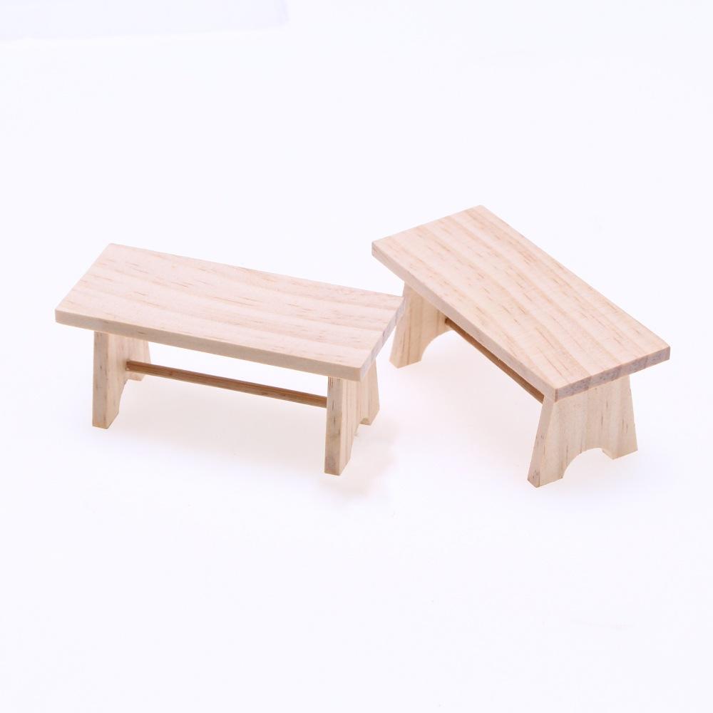 112 Dollhouse Miniature Mini Wooden Coffee Table Simulation End Table Furniture Toys For Doll House Decoration Accessories