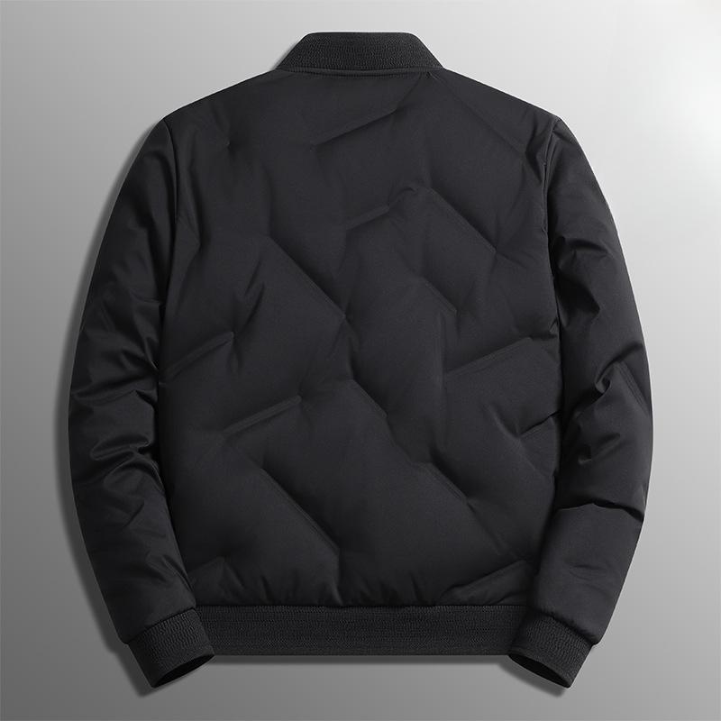 Winter Down Jacket Middle-aged and Elderly Men's Short Gray Duck Down Warm Casual Winter Coat