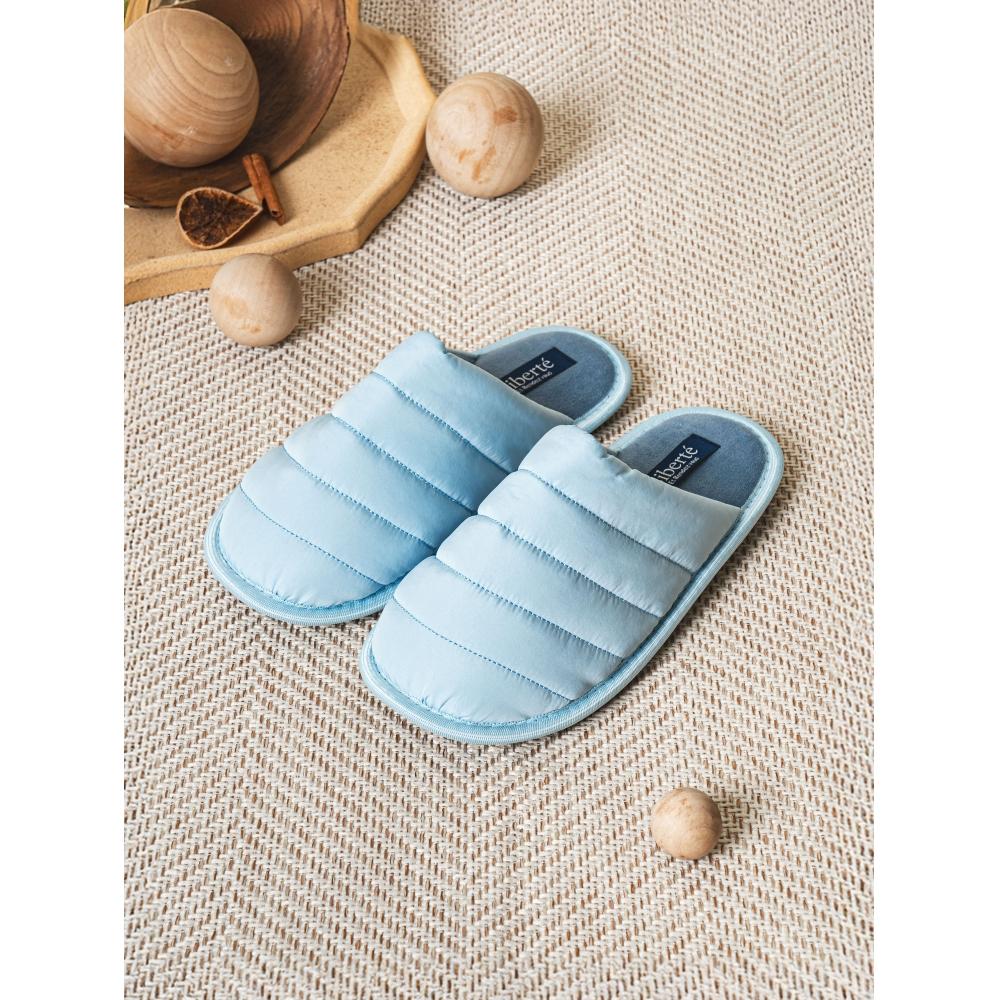 Daiso Einfache Gepolsterte Clog-Hausschuhe 220 240 Mm Blau