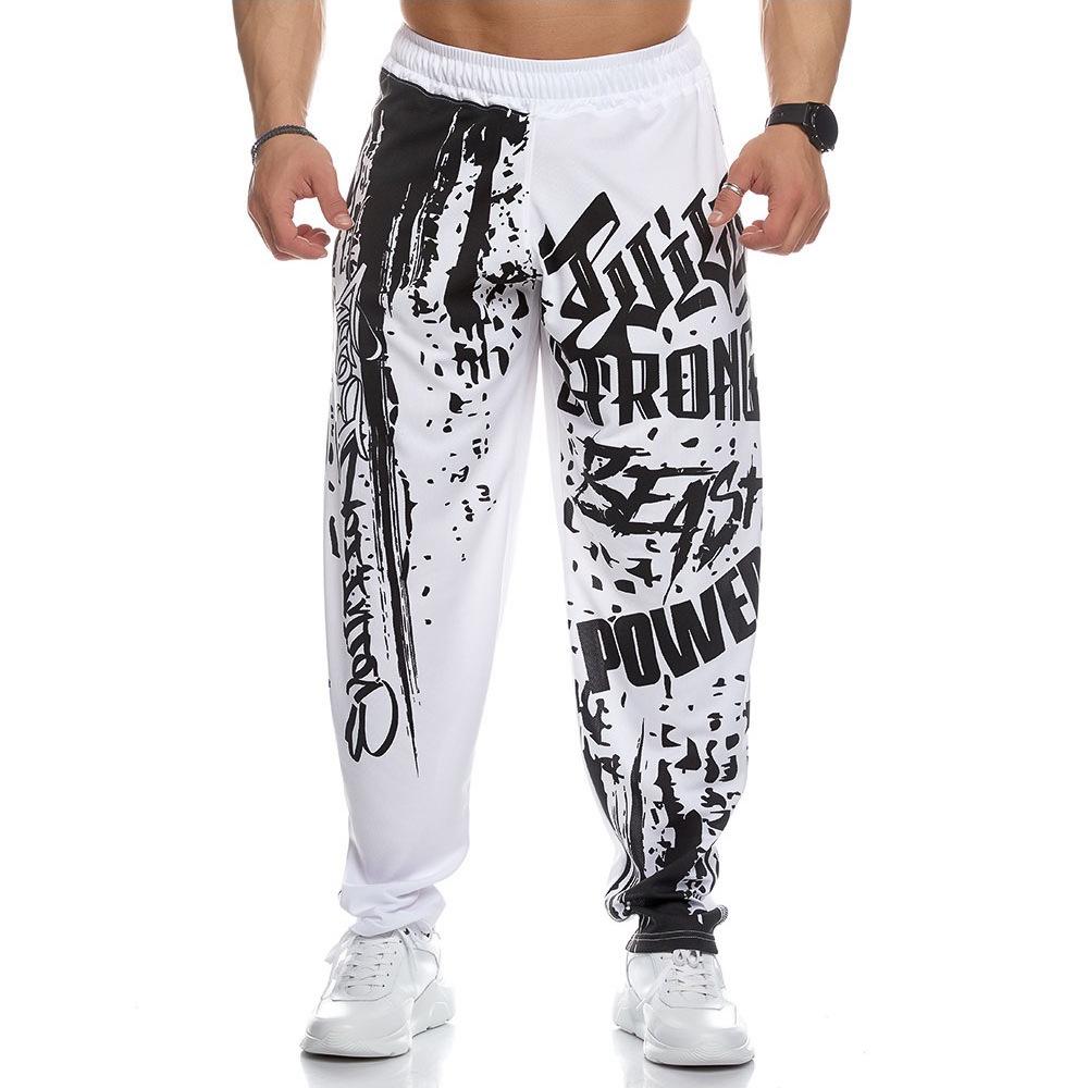 Muscle Fitness Men's Quick-Dry Printed Training Pants – Autumn/Winter Collection