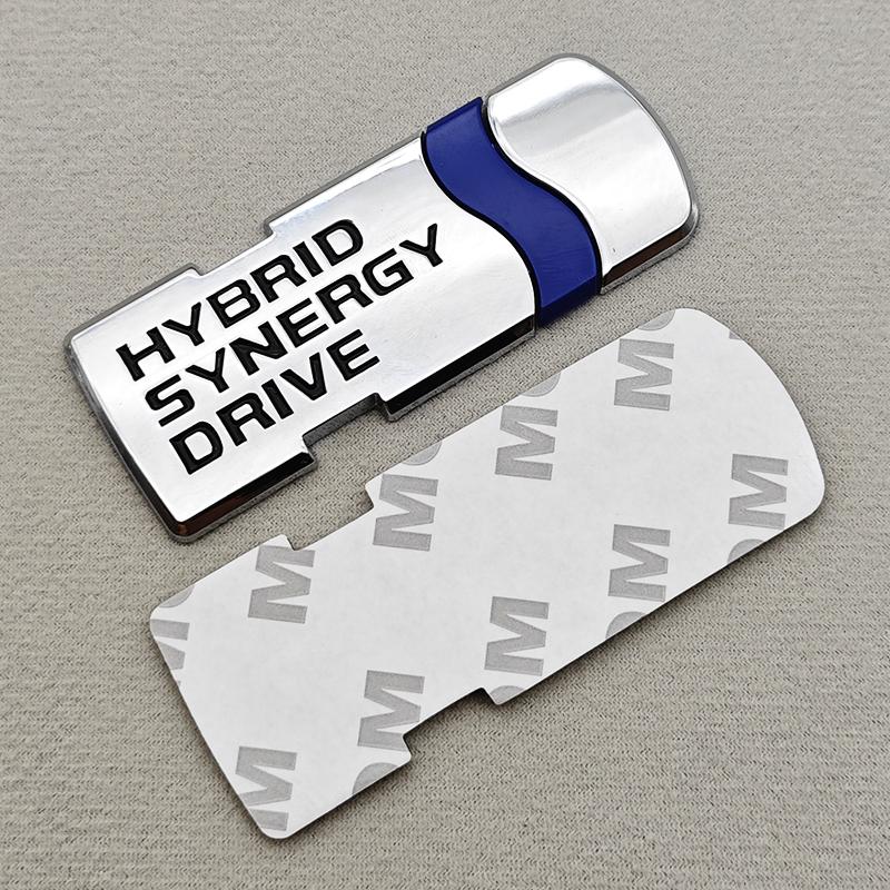3D Metal Logo HYBRID SYNERGY DRIVE Emblem Badge Decal For Toyota Prius Camry RAV4 Corolla Trunk Fender Sticker Car Accessories