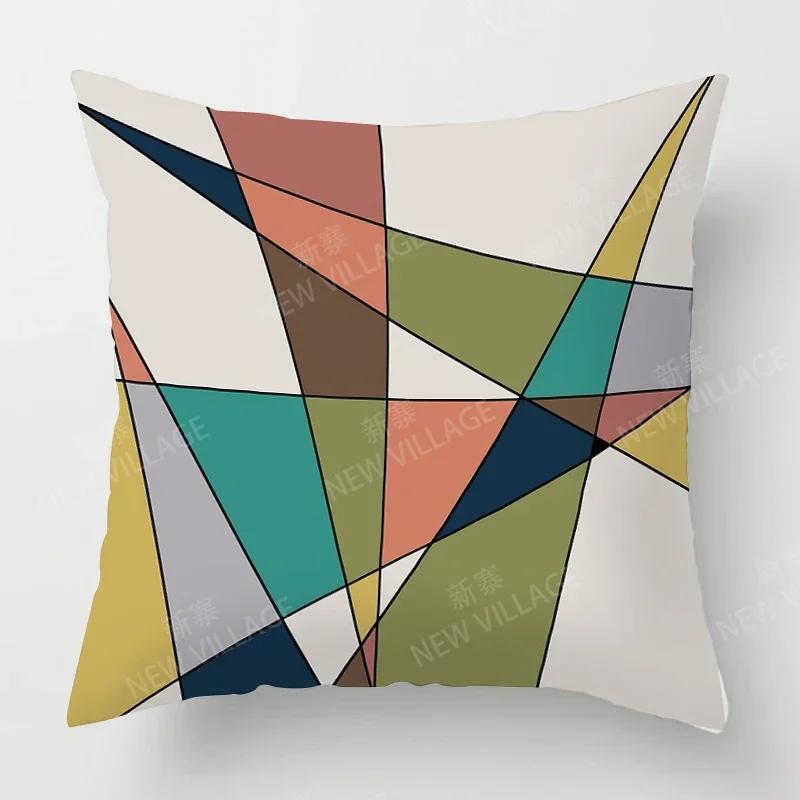 Nordic Fall Home Decor Autumn Throw Pillow Case Sofa Cushion Cover Modern 45x45cm 45*45 50x50 60x60cm 40*40 40x40 Geometry 60*60