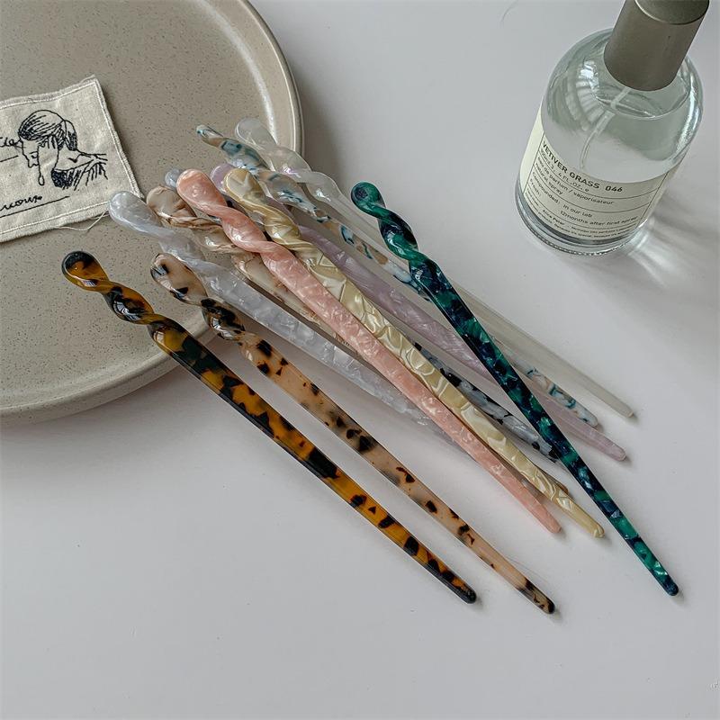 1pc Mermaid Lady Acetic Acid Sweet Colorful Hairpin Simple Modern Ancient Style Pan Hairpin Versatile Hairpin for Daily Use