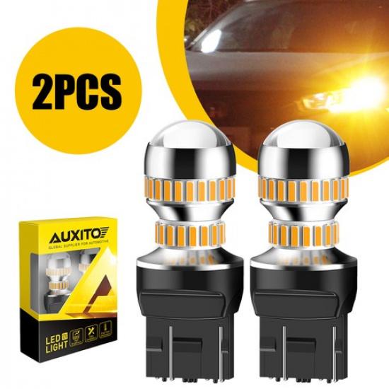 2x AUXITO 7443 7440 LED Front Turn Signal Light Bulbs 3000K Amber Super Bright