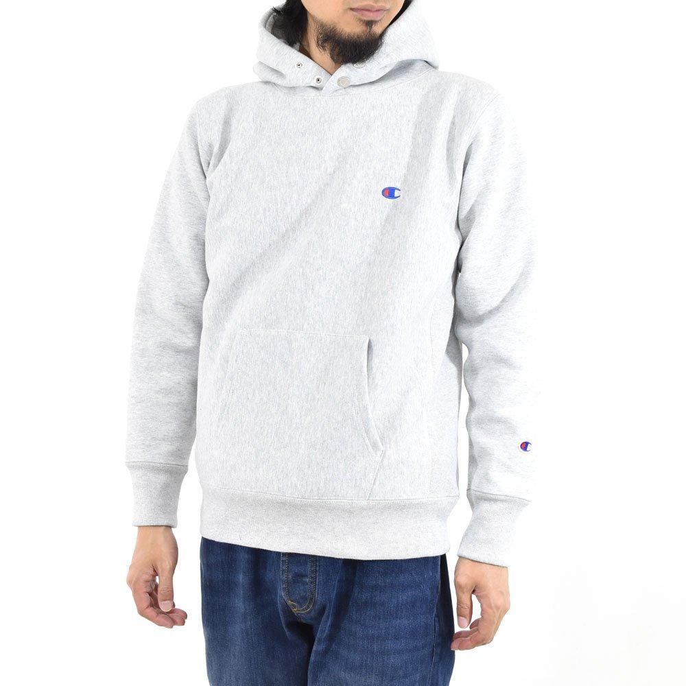 Champion Reverse Weave Hooded Size with a Storm Shell and and a Logo Men's Sweatshirt, C3-L108, Black, Small, Lining, Warmth, Water-Repellent,