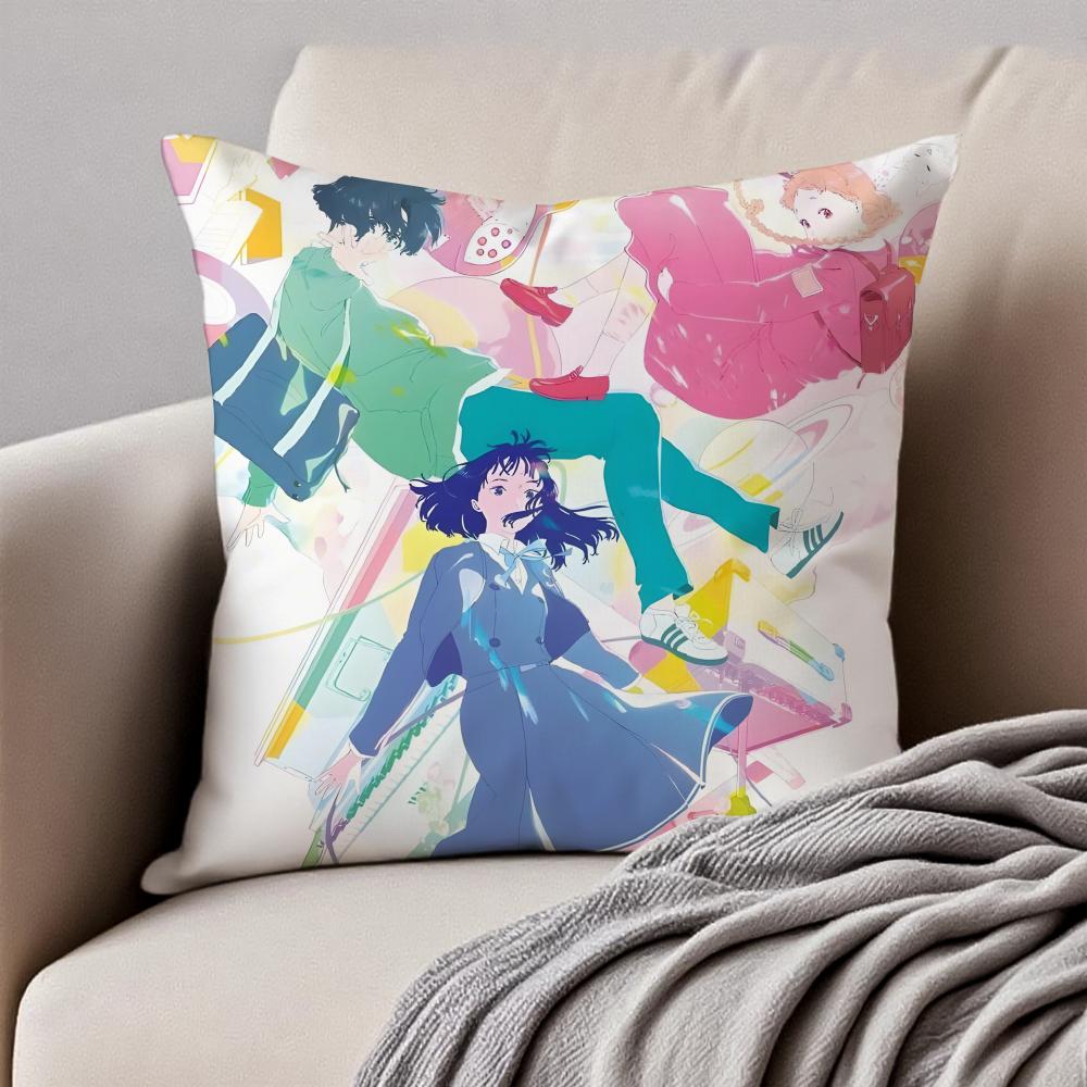 Emotional Japanese Anime TThe Colors Within Cushion Cover Pillowcase Antidustmite Invisible Zipper Short Plush Sofa Cushion