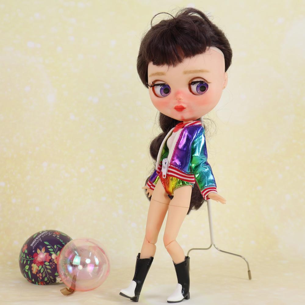 Botas Para Boneca Blyth Sapatos Legais Estilo Cow Boy Adequado 1/6 BJD 30cm Menina de Anime