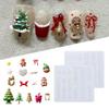 2 Pcs Xmas 3D Nail Mold Reusable Cute Silicone Nail Mold Xmas Tree Snowflake Carving Template