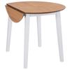 Folding Dining Table Round MDF White