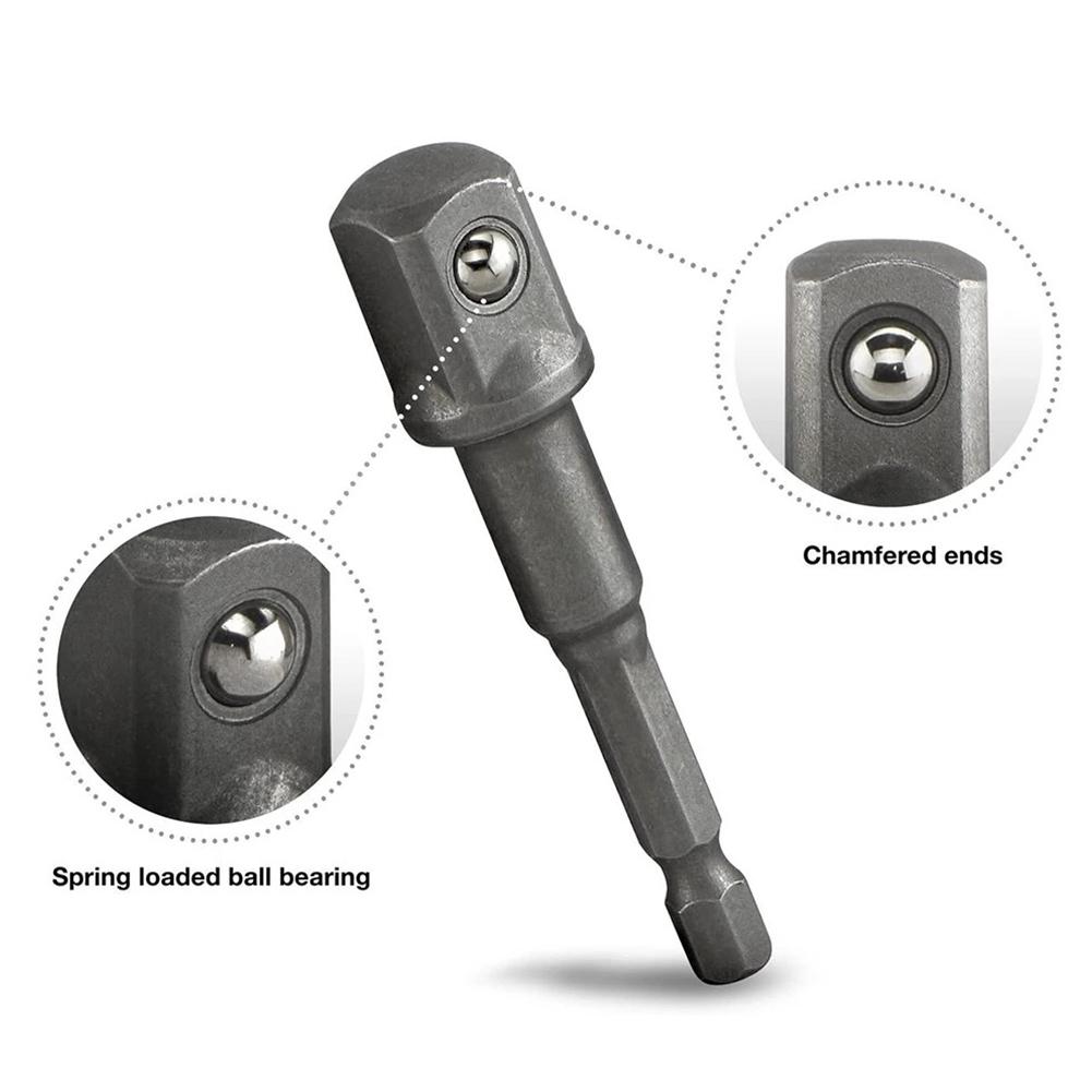 Socket Adapter 1/4in 2/3/8pcs Chrome Vanadium Steel
