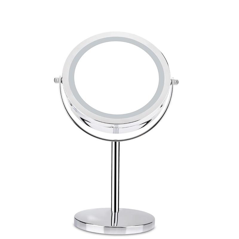 360 Degree Rotating LED Makeup Mirror With LED Lamp 10x 7 Inch Magnification Double Sided Adjustable Makeup Mirror | Bath Mirrors