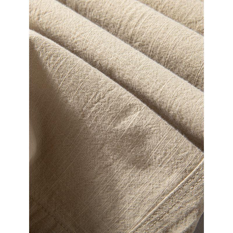 Men's Casual Pants Spring and Autumn Basic Versatile Breathable Cotton Pants Loose Straight Japan fashion Retro Drape Trousers