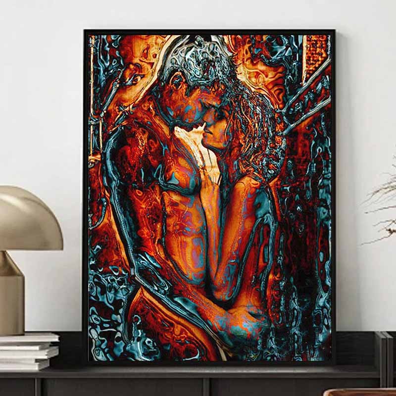 New Arrival 5D DIY Full Circle Diamond Painting "Couple Art" Embroidery Cross Stitch Home Decor Gift