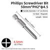 50mm Phillips Screwdriver Bit PH00/PH0/PH1/PH2 1/4” Hex Shank Magnetic S2 Steel Cross Head Screw Driver Bits Hand Power Tools