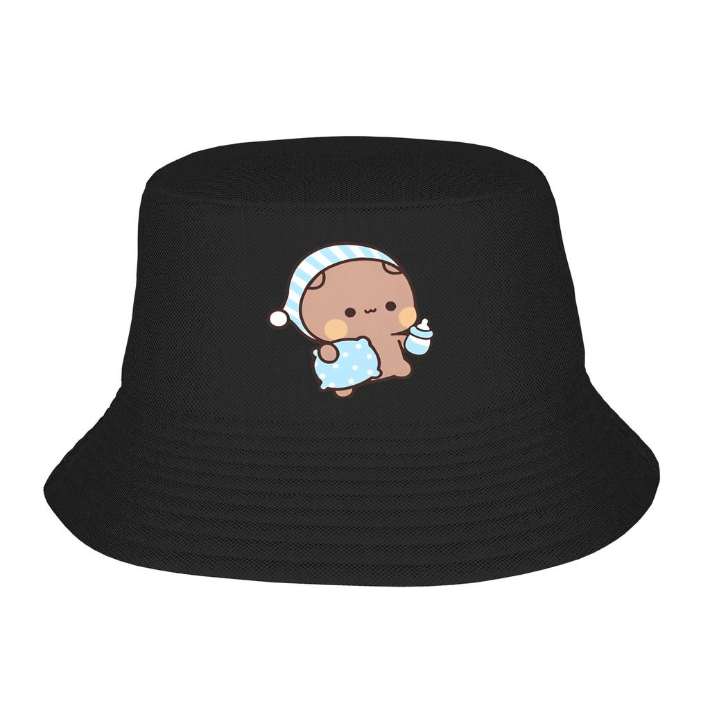 Style Bubu Yier Beer Cartoon Bucket Hat Women Foldable Hiking FisherUnisex Cap Vocation Getaway Headwear Boonie Hat