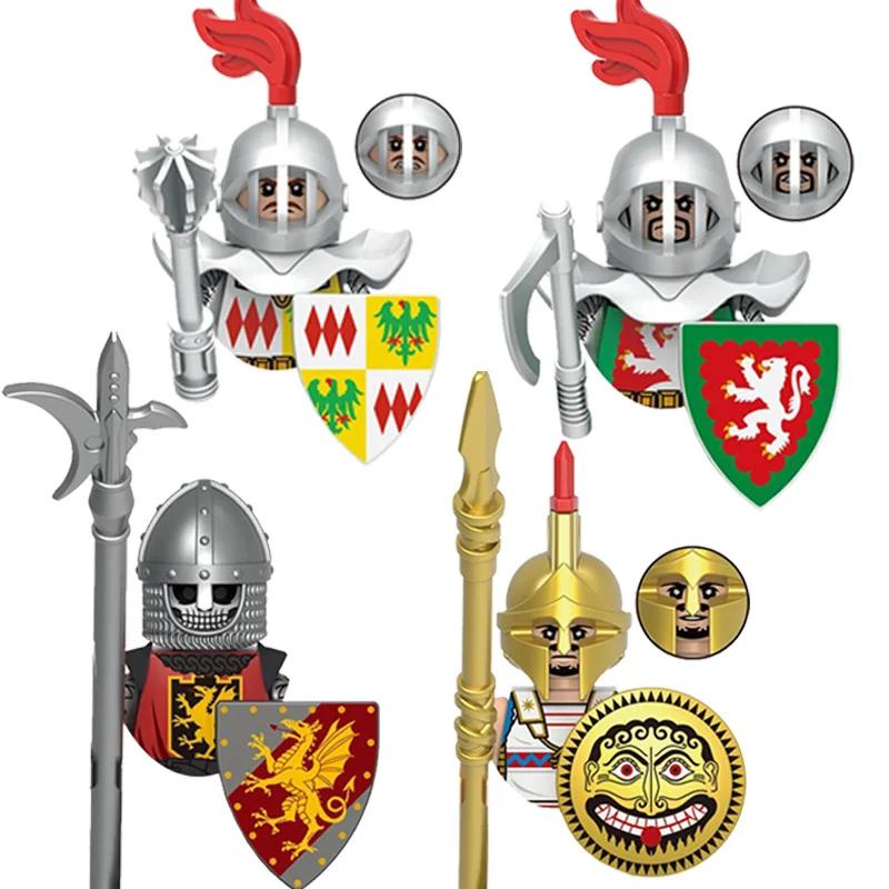 Zabawki dla dzieci Średniowiecze Starożytna Grecja Ciężka piechota Zbrojny rycerz Łucznik Figurki wojskowe Sprzęt bojowy Model Prezenty dla chłopców