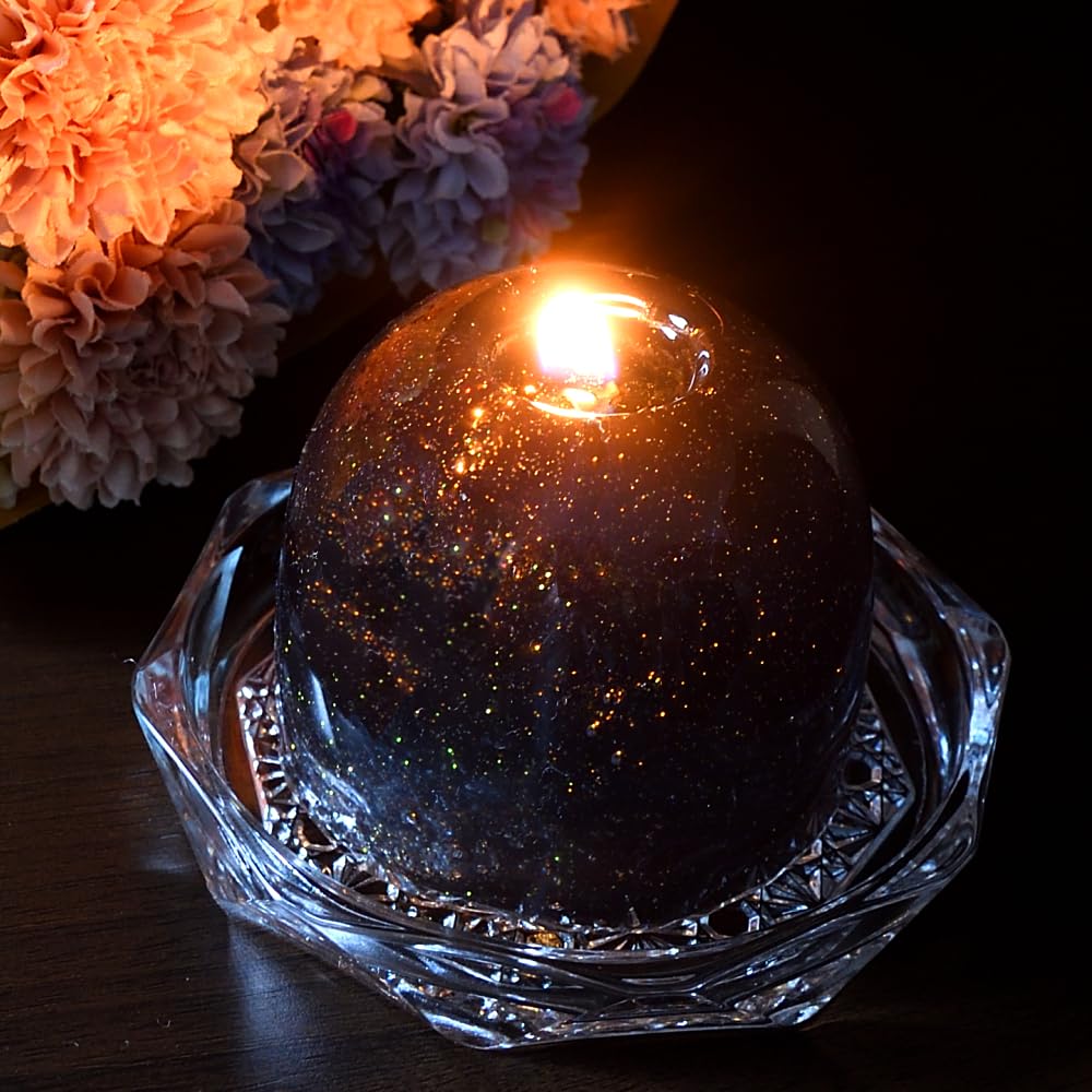 Candly Aroma Shooting Star Midnight Night Forest Handmade Candle, Candle, (with saucer), Blend, Healing,