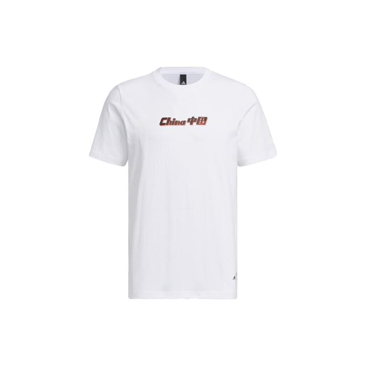 adidas China Printing Short Sleeve T-Shirt  White  Men s IP3972 XXL