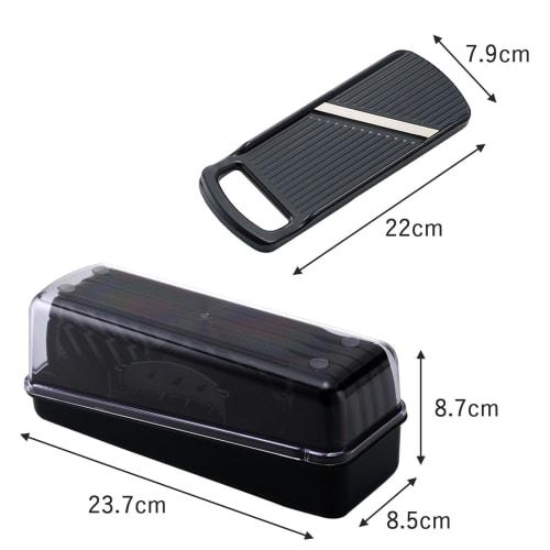 Shimomura Kihan Sugokiri 4-Purpose Slicer Set [Made in Japan] Time-Saving, Compact Storage, Slicing, Julienne, Garnish, and Grating, with Safety Holde