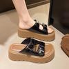 2025 Slippers Summer Indoor Outdoor Versatile Girls Beach Shoes Simple  Causal Open-toe  Soft Bottom