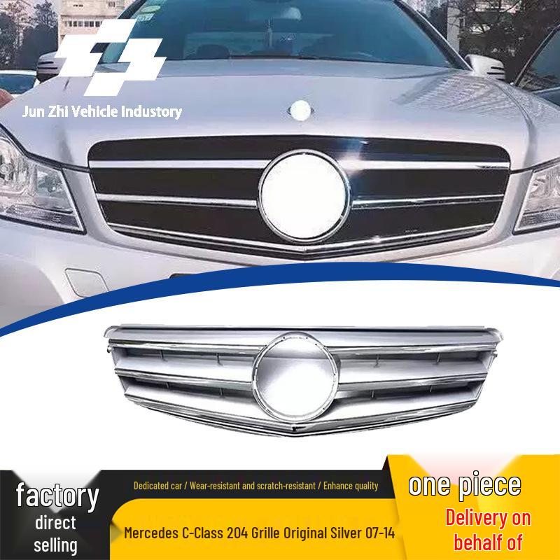 Оригинальная серебристая решетка радиатора на замену для Mercedes-Benz C-Class W204 2007-2014 92x18x32