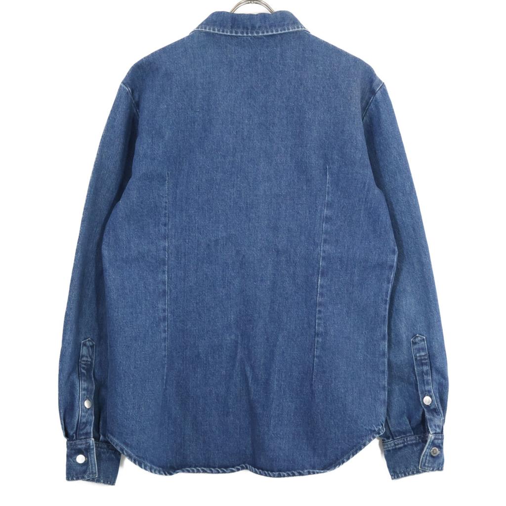 Raf Simons Logo Patch Denim Shirt Jacket M blueUsed