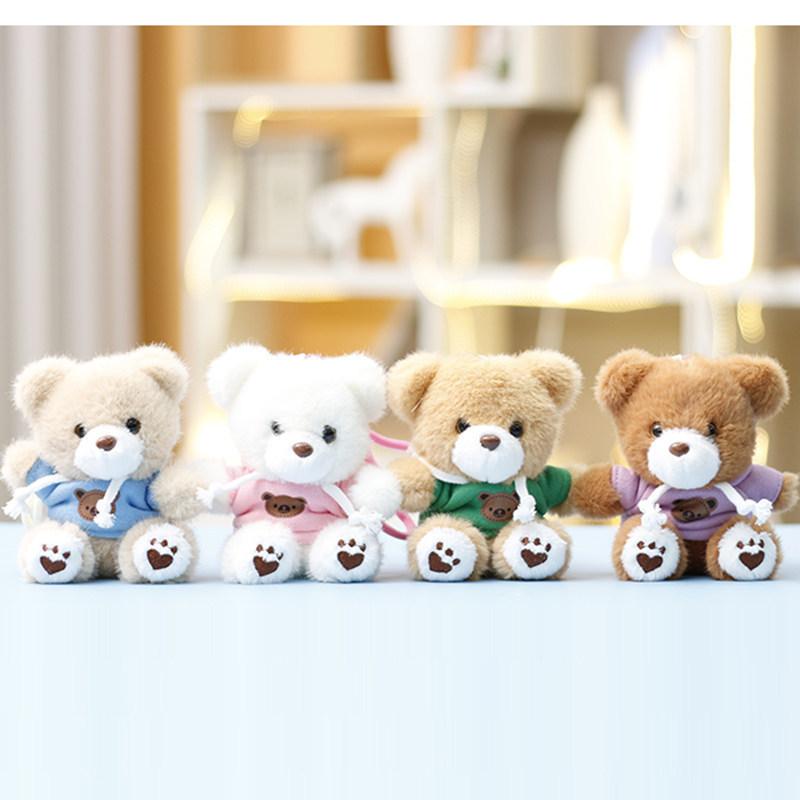 Bear Plush Hoodie Keychain With Clothing Design For Girls Gift And Bag Decoration