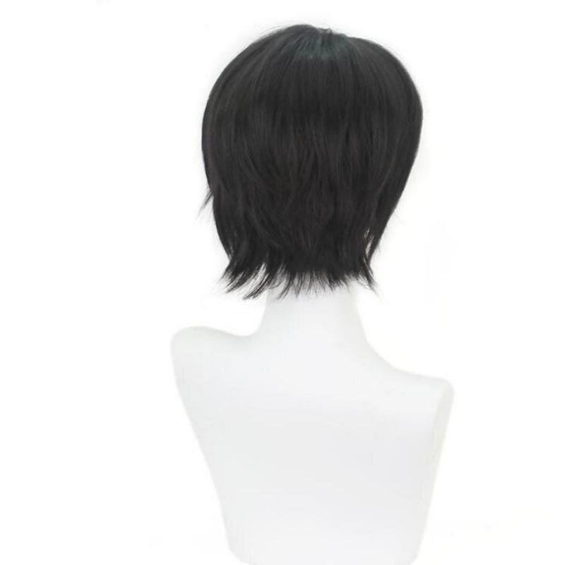 Anime 30cm Jujutsu Kaisen Cosplay Wigs Yuta Okkotsu Short Black Heat Resistant Synthetci Hair Wig