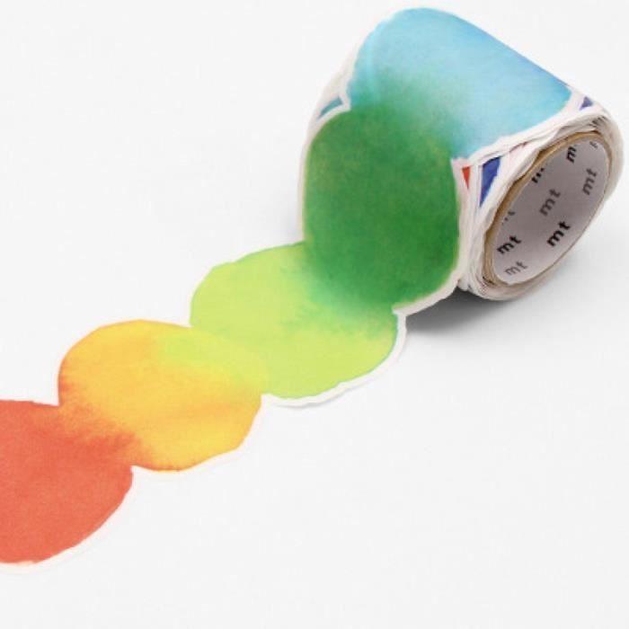 Masking Tape MT DÉCOUPÉ Motif aquarelle multicolore