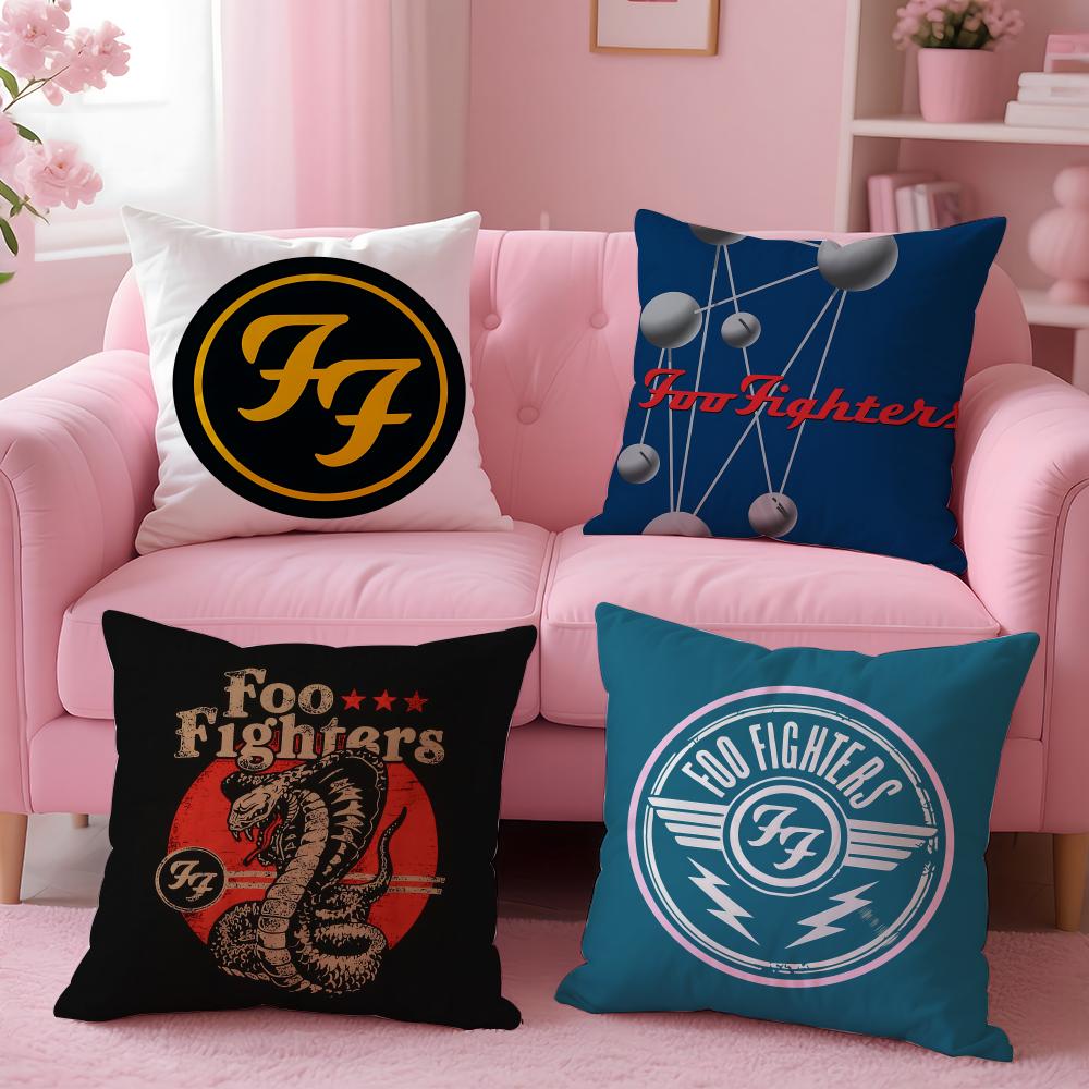 Rock Foo Fighters Cushion Cover Cushion Cover Set 4Pcs 50X50 45X45 40X40 Pillowcase Decorative Sofa Home Decor