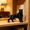 Small Panther Sculpture 3D Printed Black Ornament Mini Matte Desktop Decoration Jungle Animal Figurine Figure for Kids, Toy Gift Boys and Girls Modern