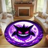 Gengar Print Round Rug, Washable Floor Carpet, For Entryway Dorm Laundry Room Office Study, Home Decor Birthday Christmas Gift