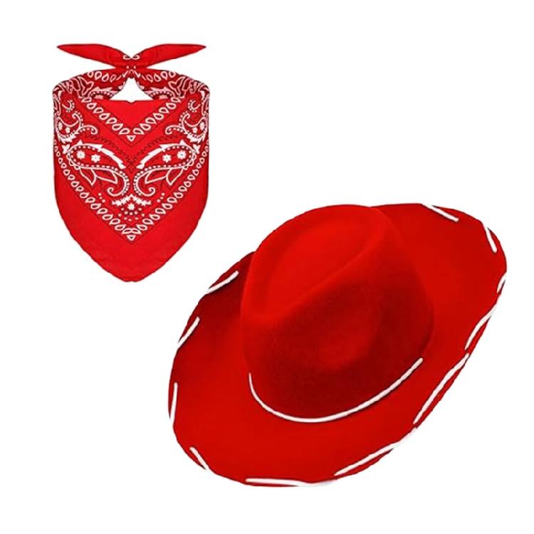 Personalized Trendy Hat Handkerchief Set Artistic Youth Hats Simple Street Hat for Party Costumes and Everyday Styles