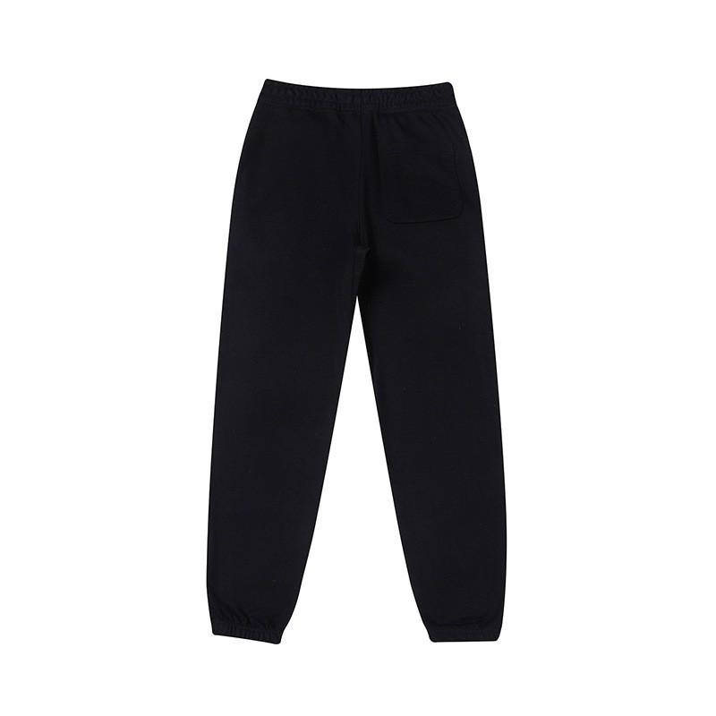Mens Slim-fit Casual Pants Lightweight Cotton Trousers With Letter Print Mid Waist Long Length Young Adults