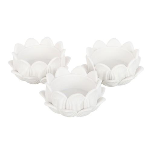 Something Different Lotus Tealight Holder (Pack of 3)