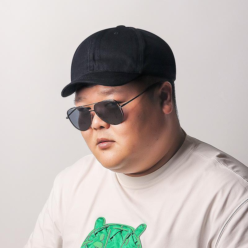 In Stock: Large Adjustable Cotton Baseball Cap, Plus Size, for Men and Women, Solid Color, Extra Large Duckbill Design