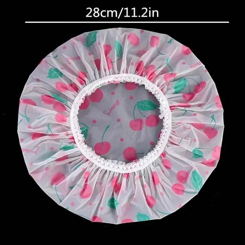 4pcs Waterproof Shower Cap WOMEN'S Household Bathing Anti-oil Smoke Hair Care Shower Cap Dry Hair Cap