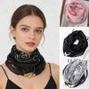 Women's Lightweight Printed Magnetic Clasp Scarf, Convenient Stylish All-Season Neck Accessory, Elegant Decorative Scarf