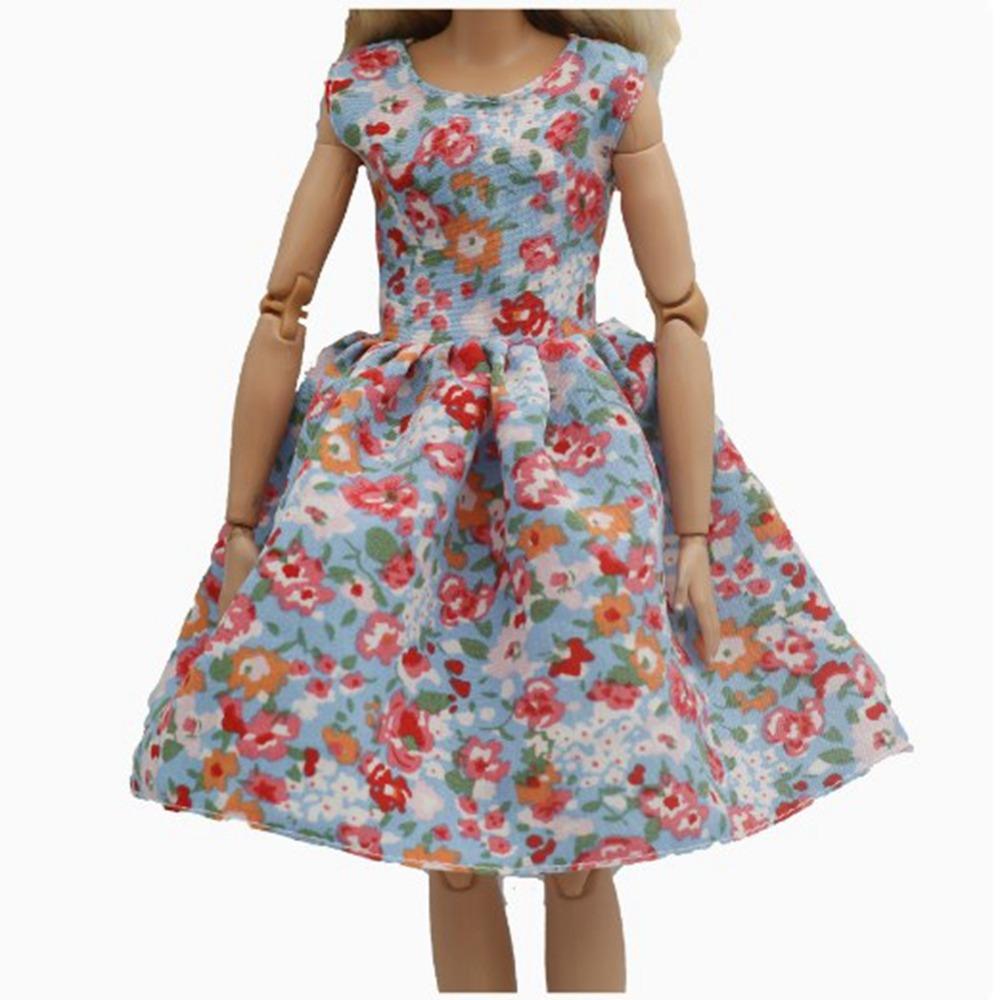 

Casual Wear Doll Hanging Neck Skirt Handmade Girl Dresses Clothes Floral Dresses for 30cm Doll 8