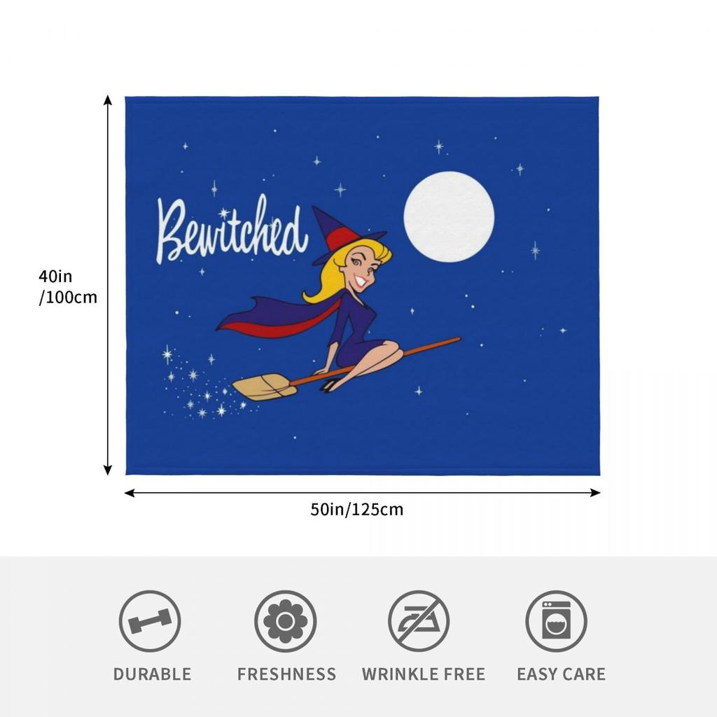 Bewitched 60s retro Throw Blanket Warm Comfortable Blanket Gift for Parents Friends