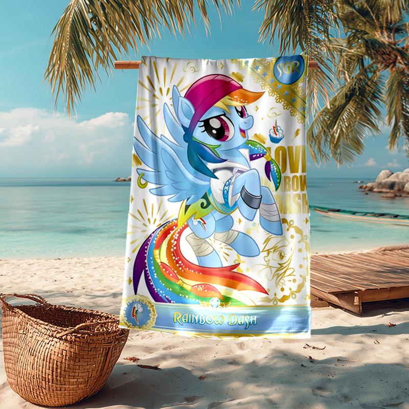 Rainbow Dash Fashion Beach Towel: Ideal for Summer Adventures Soft, absorbent and quick drying suitable for swimming and bathing