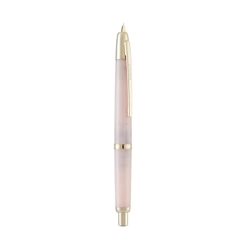 JINHAO 20 Retractable Press Fountain Pen EF F Nib Limited Green Red Gold Color Clip Design Ink Pen for Writing School Office