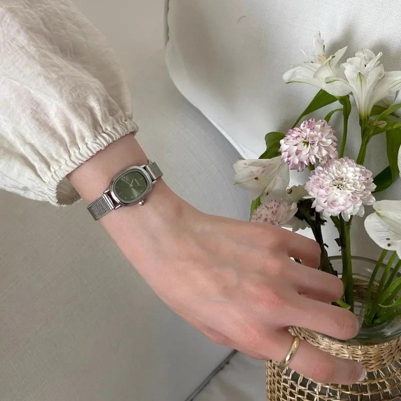 Oval Dial Quartz Wristwatches Stainless Steel Adjustable Strap Luxury Gift Women Watch Dropshipping Relojes Para Mujer Wholesale