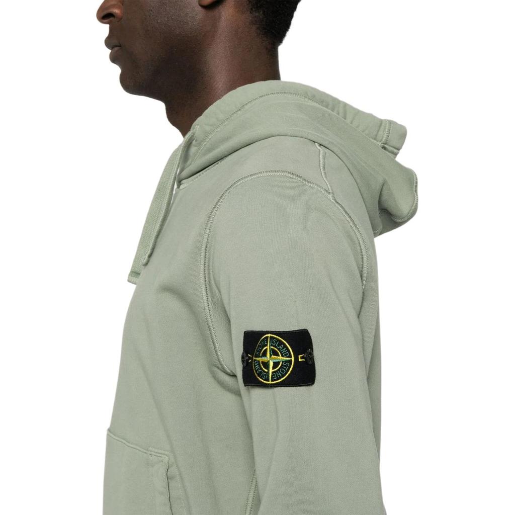 Stone Island Hooded Long Sleeve Solid Color Zip Jacket Men Jacket Green K1S156100042S0051-V0055