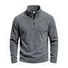 Men S Fleece Stand Collar Zip Sweatshirt Loose Casual Autumn Winter