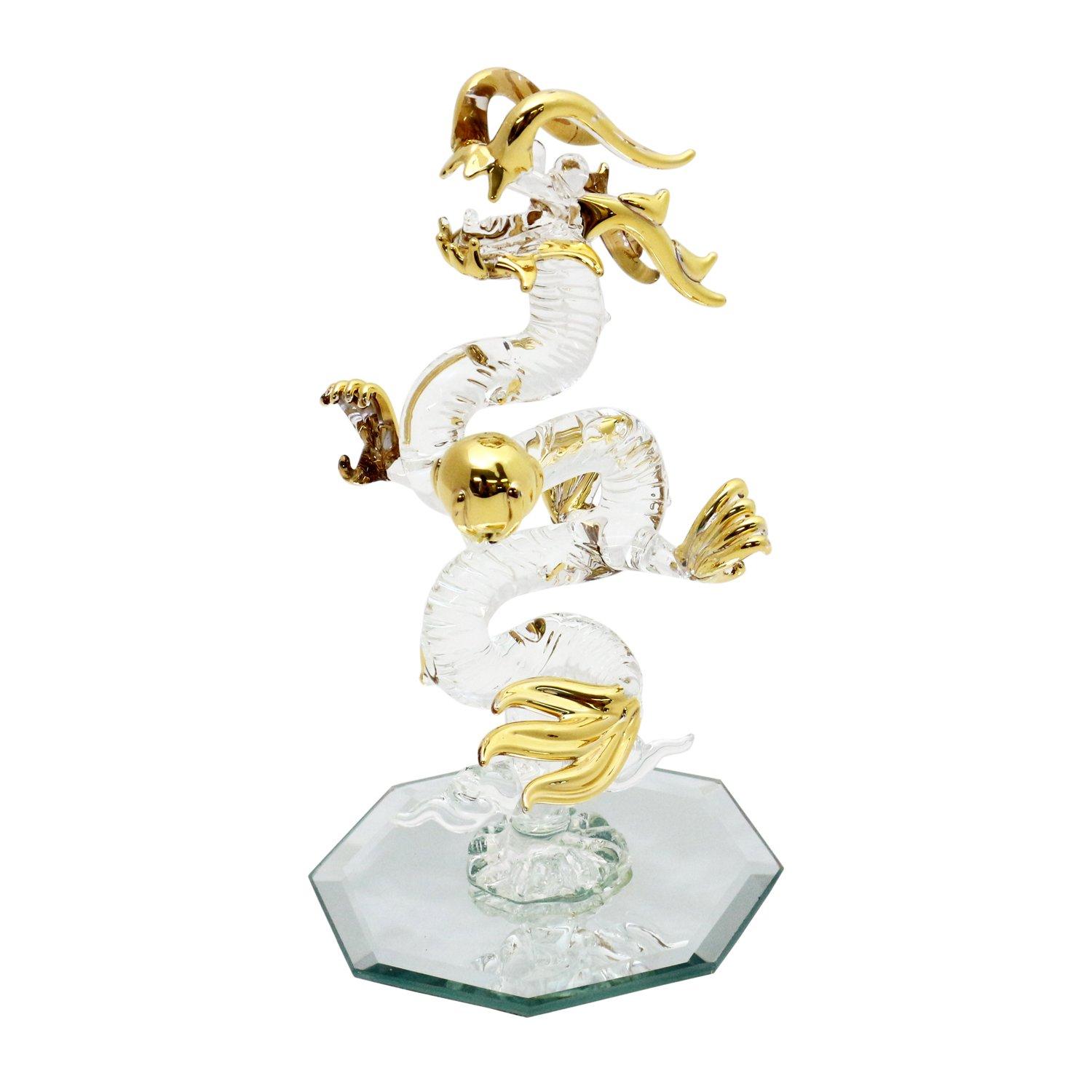 Castle Enterprises Фэн-шуй Удача в Богатстве Стекло Общая длина 15 см [Восходящий Дракон] Дракон,