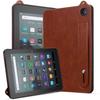 For Amazon Fire HD 8 (2024)/(2020) Case Hand Strap Kickstand Leather Tablet Cover