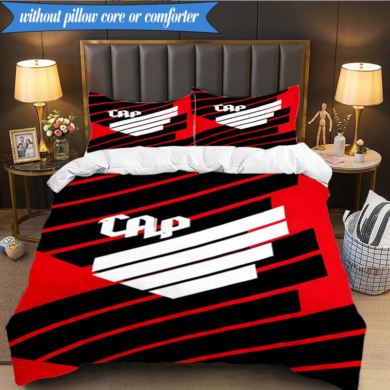 3PCS Athletico Football Club Printed Soft Bedding Set,Including 1pc Duvet Cover And 2pcs Pillowcases Perfect for Bedroom, Dormitory, Fan Gift